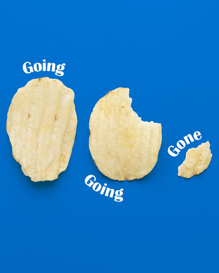 Chips and the tagline Going, Going, Gone